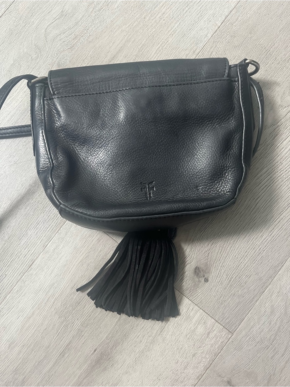 Frye Black Leather Crossbody with Tassel Detail - Picture 6 of 11